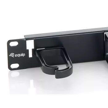 Equip pannello gestione cavi per montaggio rack 19 pollici, nero (RAL 9005)