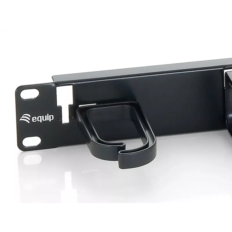 Equip pannello gestione cavi per montaggio rack 19 pollici, nero (RAL 9005)