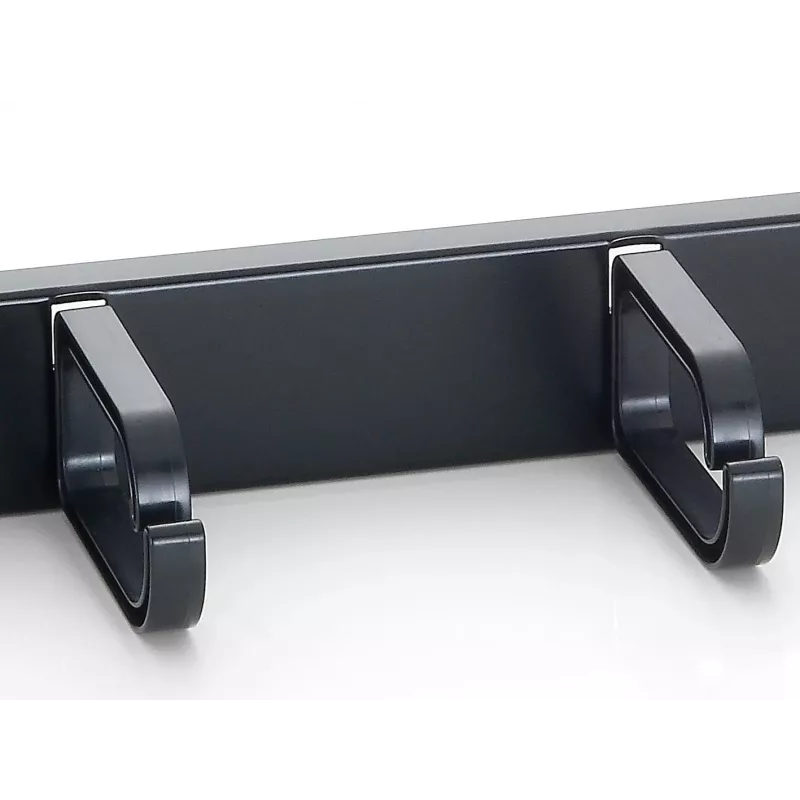 Equip pannello gestione cavi per montaggio rack 19 pollici, nero (RAL 9005)