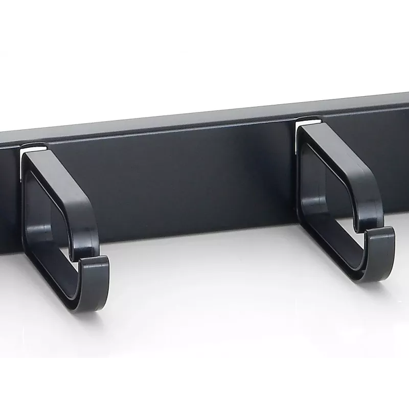 Equip pannello gestione cavi per montaggio rack 19 pollici, nero (RAL 9005)