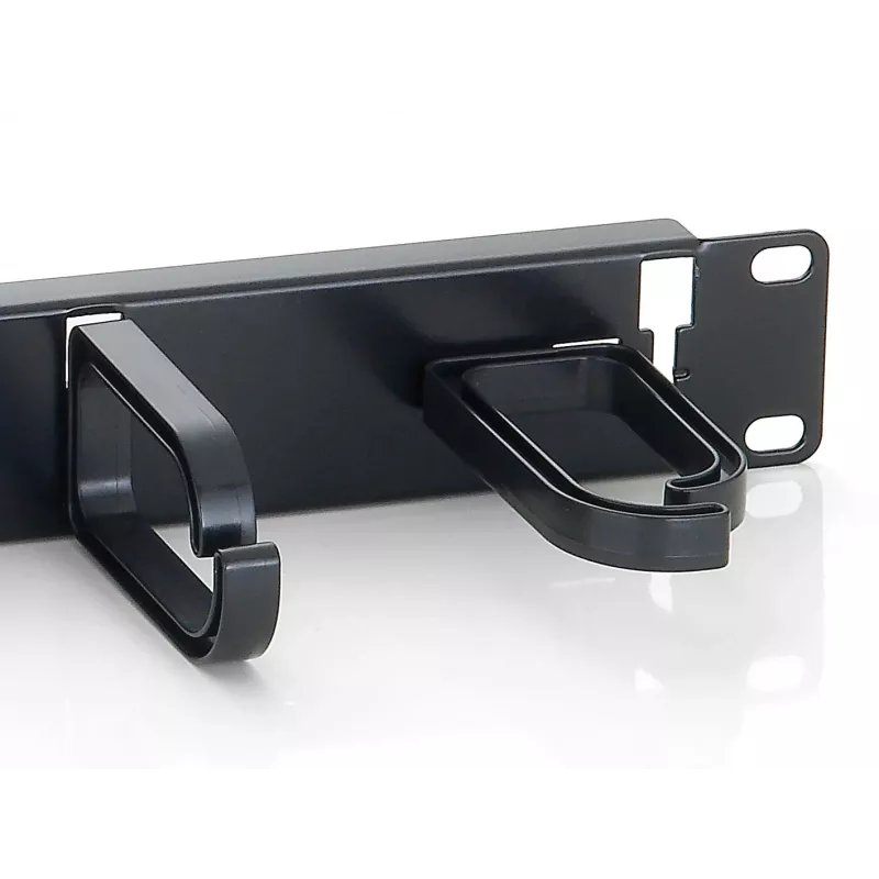 Equip pannello gestione cavi per montaggio rack 19 pollici, nero (RAL 9005)