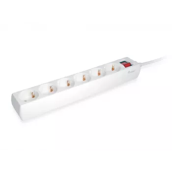 Equip 245552 prolunga elettrica 1,5 m 6 prese AC per interni bianco