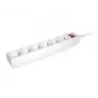 Equip 245552 prolunga elettrica 1,5 m 6 prese AC per interni bianco