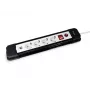 Equip 245553 prolunga elettrica 1,5 m 4 uscite AC per interni nero, bianco