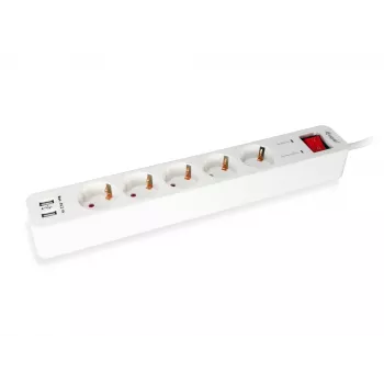 Equip 245554 ciabatta elettrica 1,8 m 5 uscite AC per interni bianco