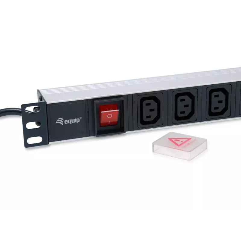 Equip 333310 unità di distribuzione elettrica (PDU) 8 uscite AC 1U nero