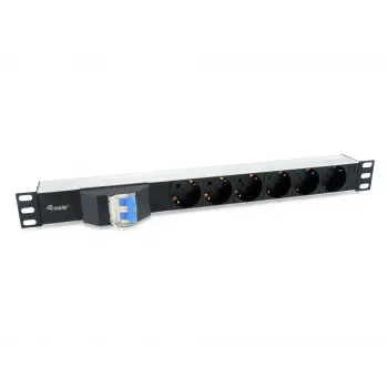 Equip 333312 unità di distribuzione elettrica (PDU) 6 prese AC 1U nero