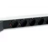 Equip 333312 unità di distribuzione elettrica (PDU) 6 prese AC 1U nero