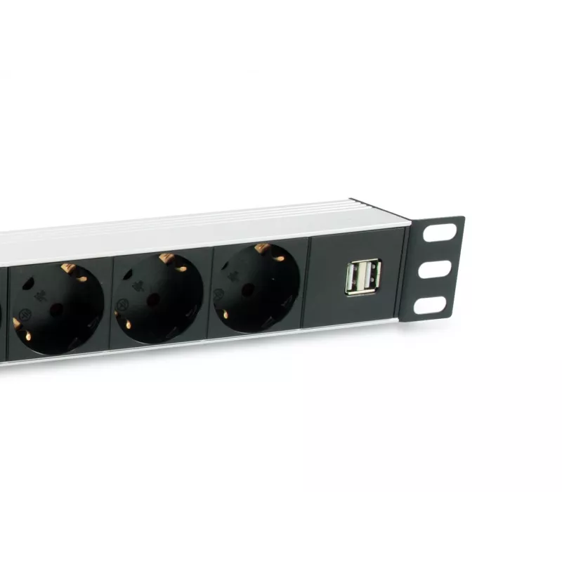 Equip 333315 unità di distribuzione elettrica (PDU) 7 uscite AC 1U nero, argento
