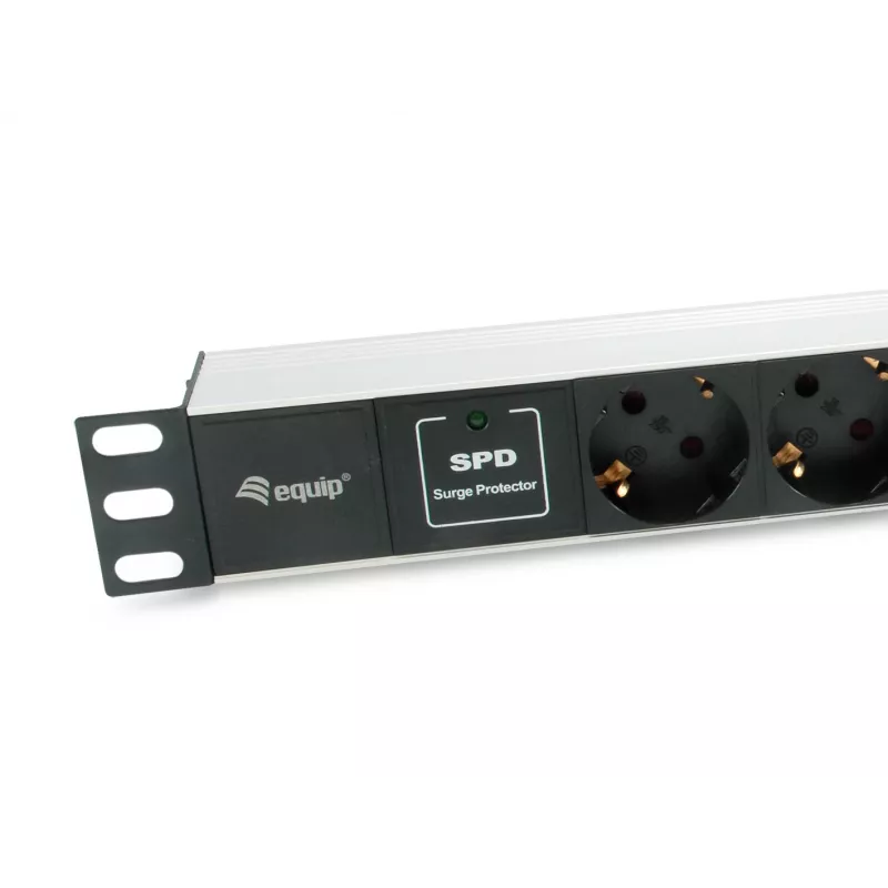 Equip 333315 unità di distribuzione elettrica (PDU) 7 uscite AC 1U nero, argento