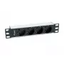 Equip 333311 unità di distribuzione elettrica (PDU) 4 uscite AC 1U nero, argento