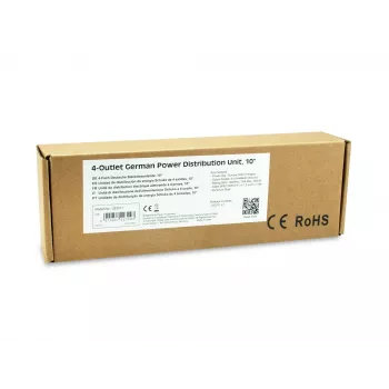Equip 333311 unità di distribuzione elettrica (PDU) 4 uscite AC 1U nero, argento