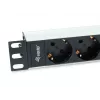 Equip 333311 unità di distribuzione elettrica (PDU) 4 uscite AC 1U nero, argento
