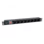 Equip ciabatta elettrica tedesca a 8 vie con connettore IEC C14