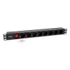 Equip ciabatta elettrica tedesca a 8 vie con connettore IEC C14