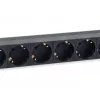 Equip ciabatta elettrica tedesca a 8 vie con connettore IEC C14