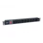 Equip ciabatta elettrica a 8 vie, 6 x IEC-C13 + 2 x IEC-C19, interruttore on/off, case in alluminio
