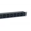 Equip ciabatta elettrica a 8 vie, 6 x IEC-C13 + 2 x IEC-C19, interruttore on/off, case in alluminio