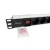 Equip ciabatta elettrica tedesca a 8 vie, case in alluminio