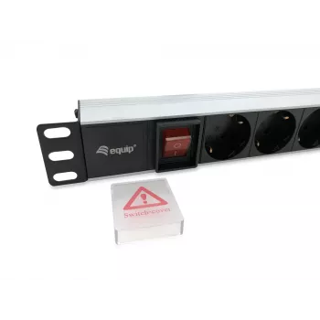 Equip ciabatta elettrica tedesca a 8 vie, case in alluminio