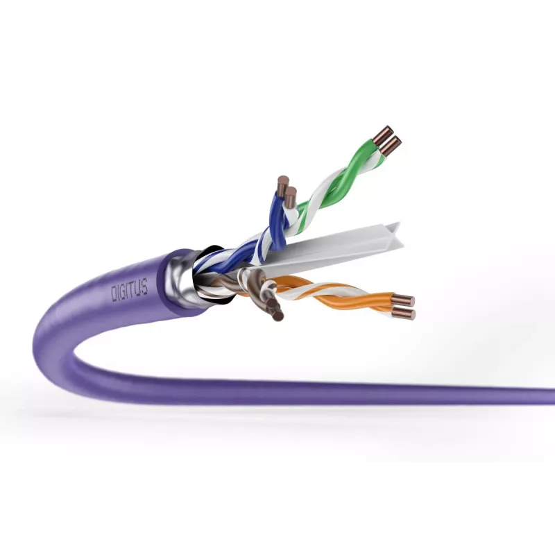 Cavo da installazione DIGITUS - CAT6 - F/UTP - AWG 23/1 - 305m - lilla