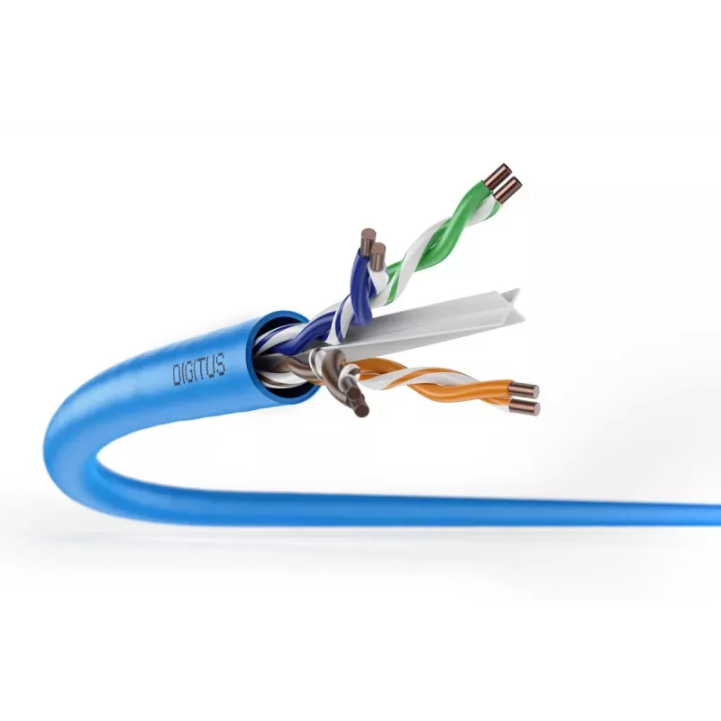 Cavo da installazione DIGITUS - CAT6a - U/UTP - AWG 23/1 - 305m - azzurro