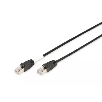 Cavo patch per esterni DIGITUS - CAT6 - S/FTP - con guaina antikink - rame - 3 m - guaina nera