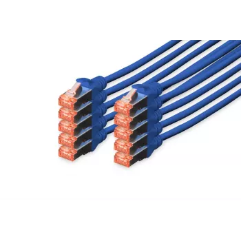 Cavo patch DIGITUS - CAT6 - S/FTP - Snagless - Cu - 5m - blu - confezione da 10