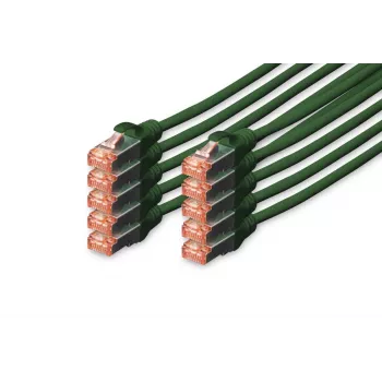 Cavo patch DIGITUS - CAT6 - S/FTP - Snagless - Cu - 5m - verde - confezione da 10