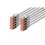 Cavo patch DIGITUS - CAT6 - S/FTP - Snagless - 50 cm - grigio - confezione da 10