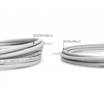 Cavo patch slim DIGITUS - CAT6 - U/UTP - Snagless - Cu - 2m - grigio