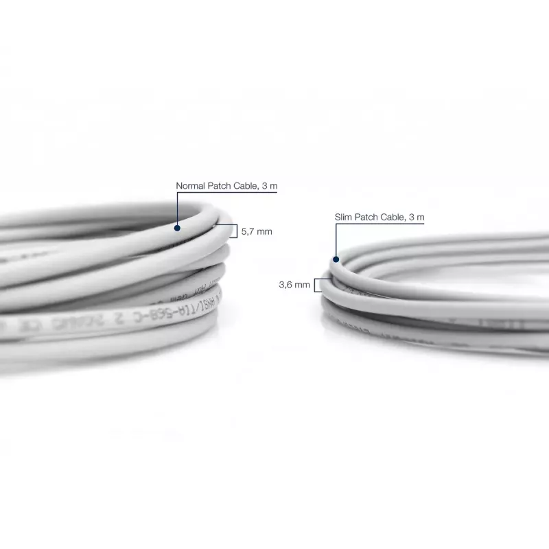 Cavo patch slim DIGITUS - CAT6 - U/UTP - Snagless - Cu - 2m - grigio