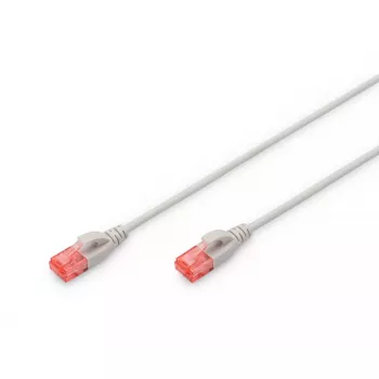 Cavo patch slim DIGITUS - CAT6 - U/UTP - Snagless - Cu - 2m - grigio