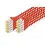 Cavo patch DIGITUS - CAT6a - S/FTP - Snagless - 3 m - rosso - confezione da 10