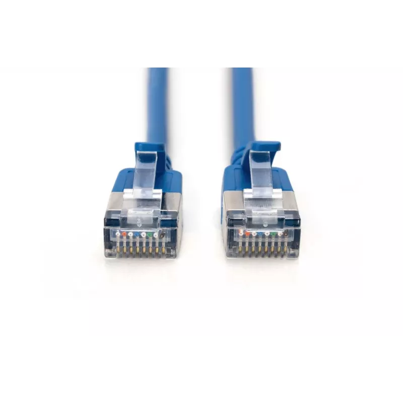 Cavo patch slim DIGITUS - CAT6A - F-FTP - 3 m - blu