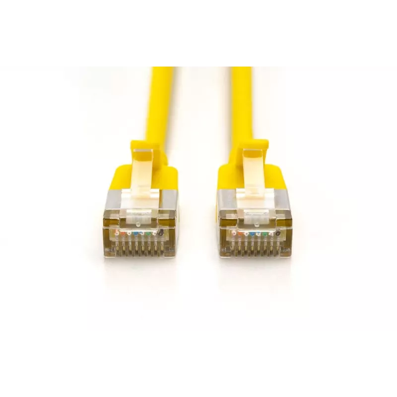 Cavo patch slim DIGITUS - CAT6A - F-FTP - 30 cm - giallo
