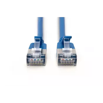Cavo patch slim DIGITUS - CAT6A - F-FTP - 5 m - blu