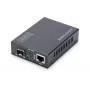 Convertitore media DIGITUS, SFP 10/100/1000Base-T a SFP Open Slot, incl. alimentatore senza modulo SFP