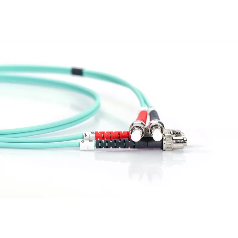 DIGITUS Cavo patch in fibra ottica, ST su ST multimodale 50/125 µ, duplex lunghezza 5 m classe OM3