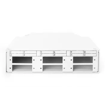 DIGITUS Cassetto di giunzione per guida DIN per 6x accoppiatori SC//DX, colore grigio