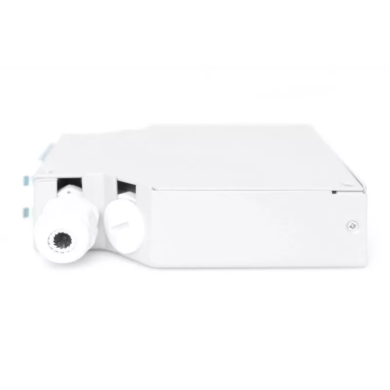 DIGITUS Cassetto di giunzione per guida DIN per 6x accoppiatori SC//DX, colore grigio