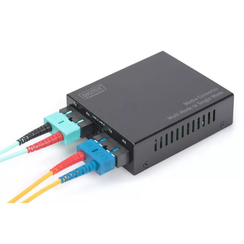DIGITUS Convertitore di media multi-/monomodale Gigabit, lunghezza d'onda: 850 nm 1310 nm 20 km