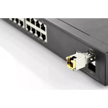 DIGITUS Modulo SFP Mini GBIC in rame 10G 100m supporta 10G 5G 2.5G 1G Base-T