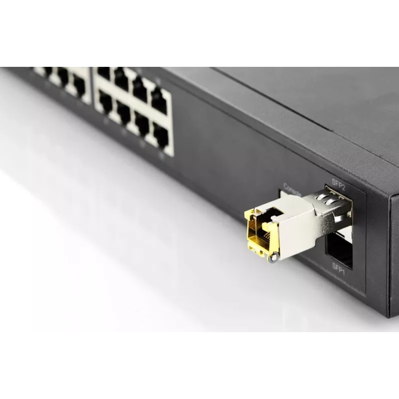 DIGITUS Modulo SFP Mini GBIC in rame 10G 100m supporta 10G 5G 2.5G 1G Base-T