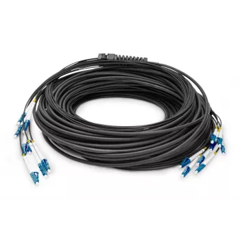 DIGITUS Cavo breakout - 8 fibre SM G.657.A1 LC/UPC-LC/UPC universale nero 100m