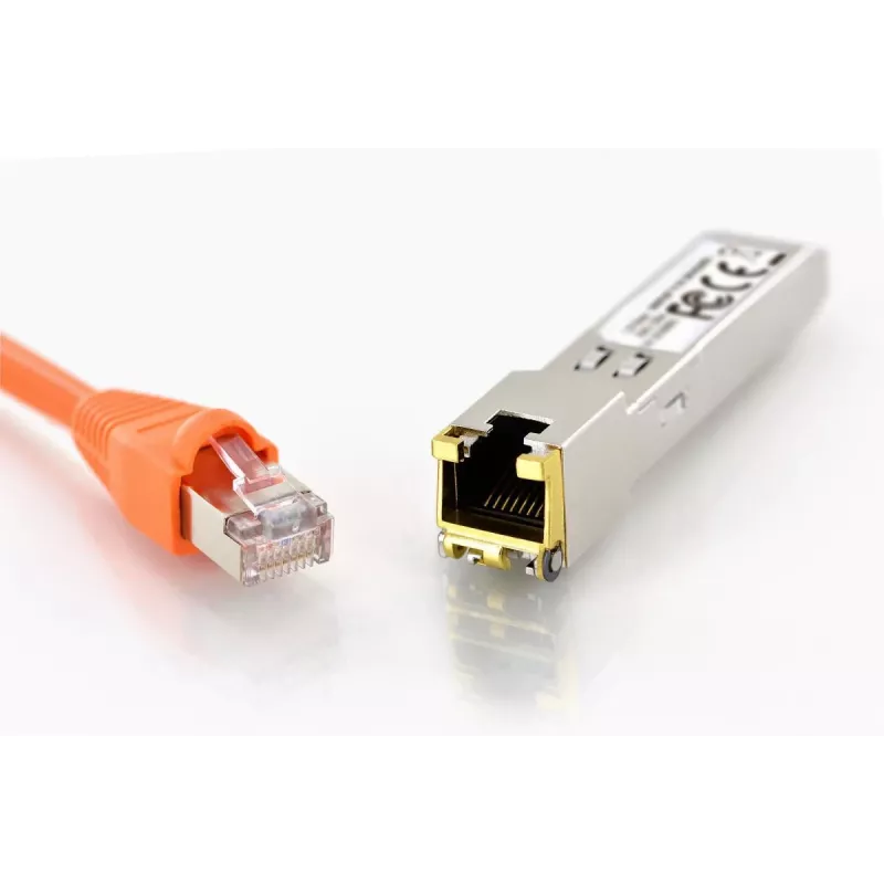 DIGITUS Modulo SFP in rame 1,25 Gbps RJ45 compatibile HP 1000 Mbit fino a 100 m