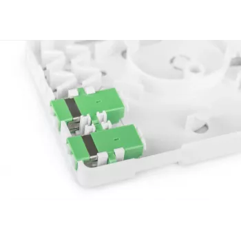 DIGITUS Presa di connessione FTTH, con 2x adattatore LC(APC) DX, montaggio a parete
