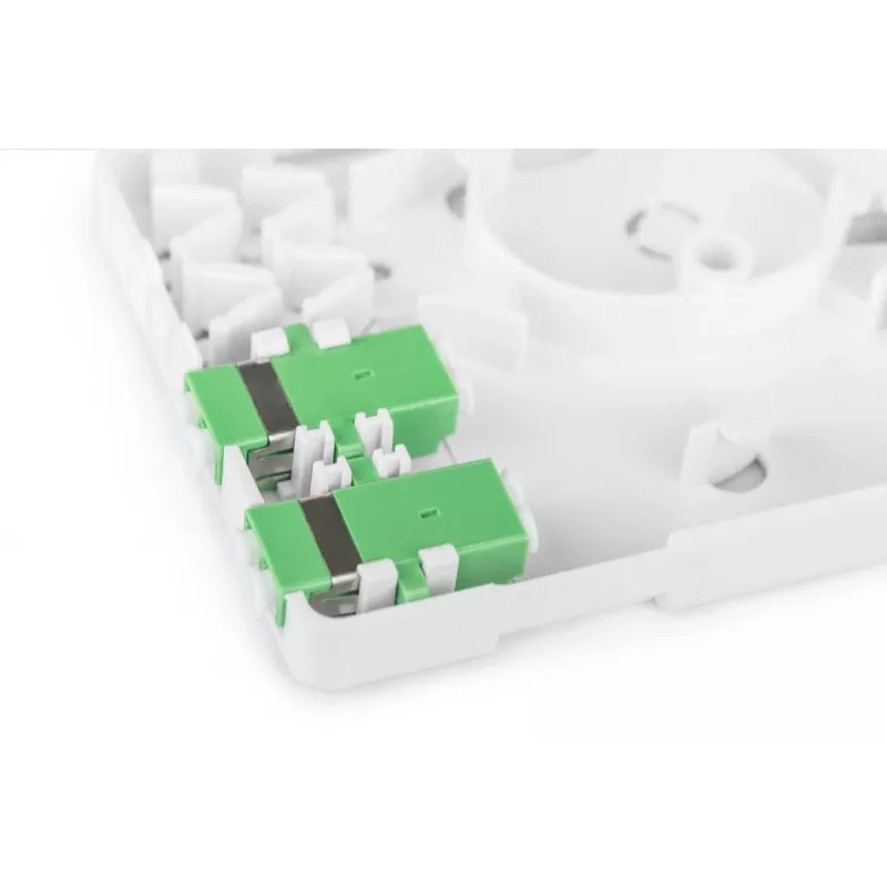 DIGITUS Presa di connessione FTTH, con 2x adattatore LC(APC) DX, montaggio a parete
