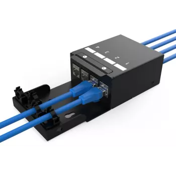 DIGITUS Consolidation Point Box - 4 porte moduli Keystone con gestione cavi intelligente