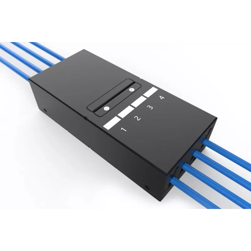 DIGITUS Consolidation Point Box - 4 porte moduli Keystone con gestione cavi intelligente